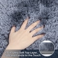 thumbnail image 6 of Nefoso Shag Area Rug, 4ft x 6ft Soft Fluffy Tie-Dye Area Rugs for Living Room Bedroom Decor Carpet, Blue & Grey, 6 of 13