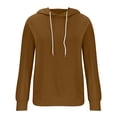 thumbnail image 4 of Sweatshirts Half Zip Pullover Women Hoodie Solid Long Sleeve Hooded Pullover Sweatshirts Tunic Winter Tops Blouse, 4 of 6