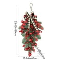 thumbnail image 3 of Neoyler Christmas Garland with Plaid Bow Indoor Home Holiday Decoration for Traditional Festive Vibes Suit Window and Wall Hanging Christmas Ornaments and Decorations 23.6in Green, 3 of 7