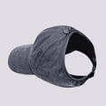 thumbnail image 2 of Gyujnb Washed Twill Baseball Cap with Ponytail Opening Adjustable Curved Brim for Outdoor Daily Casual Wear (Unisex Adult),One Size, 2 of 5