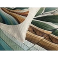 thumbnail image 4 of Ambesonne Monstera Quilted Bedspread Set 3 Pcs, Sage Love Boho Mid Century, King Size, Teal Amber Olive Green, 4 of 5