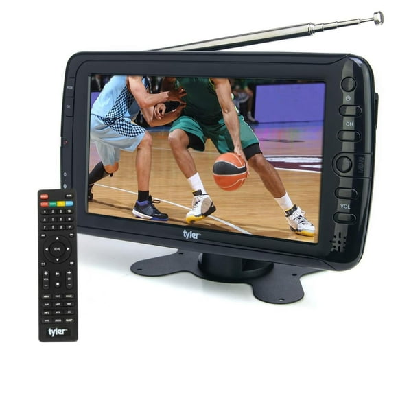Tyler 7" Portable TV LCD Monitor Rechargeable Battery Powered Wireless Capability HD-TV, USB, HDMI Input, AC/DC, Remote Control Built in Stand Small