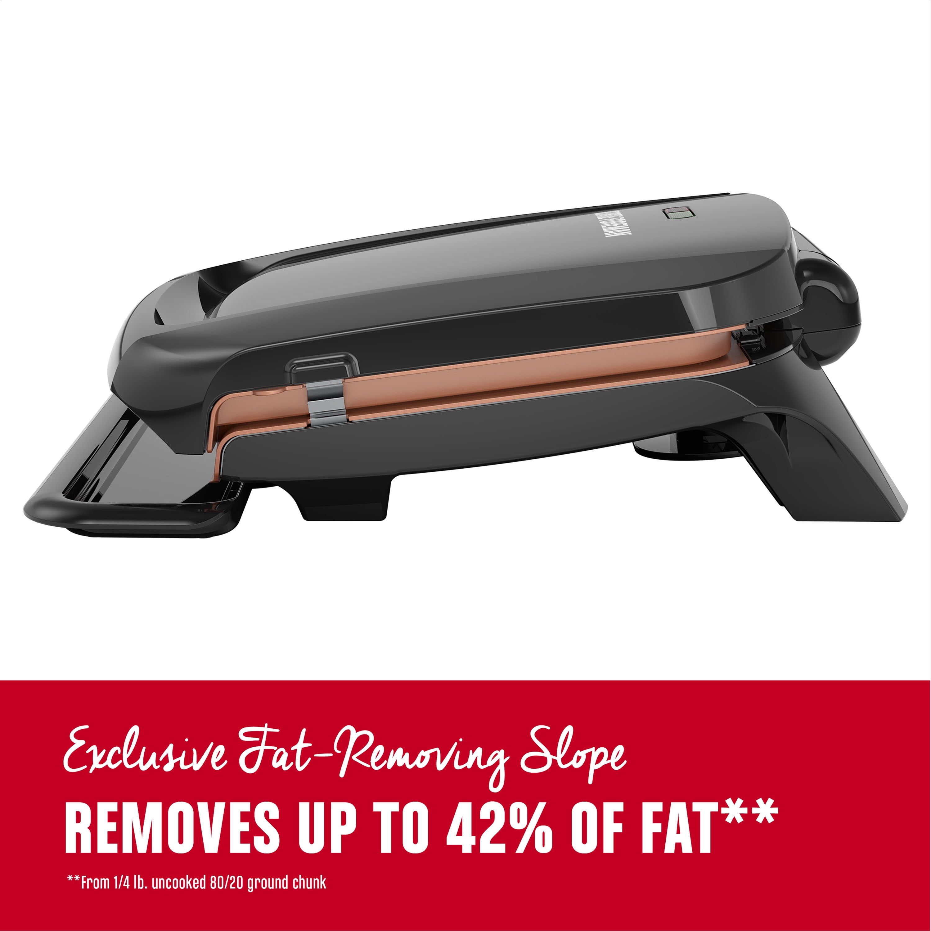 George Foreman 5-Serving Copper Color Classic Plate Electric Indoor Grill  and Panini Press in Black 985118527M - The Home Depot