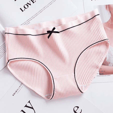 Fulorrnie Underwear for Women Comfort Seamless Cute No Show Panties Cheeky Briefs Banded Waist Waistband Panty  Pink  XXL