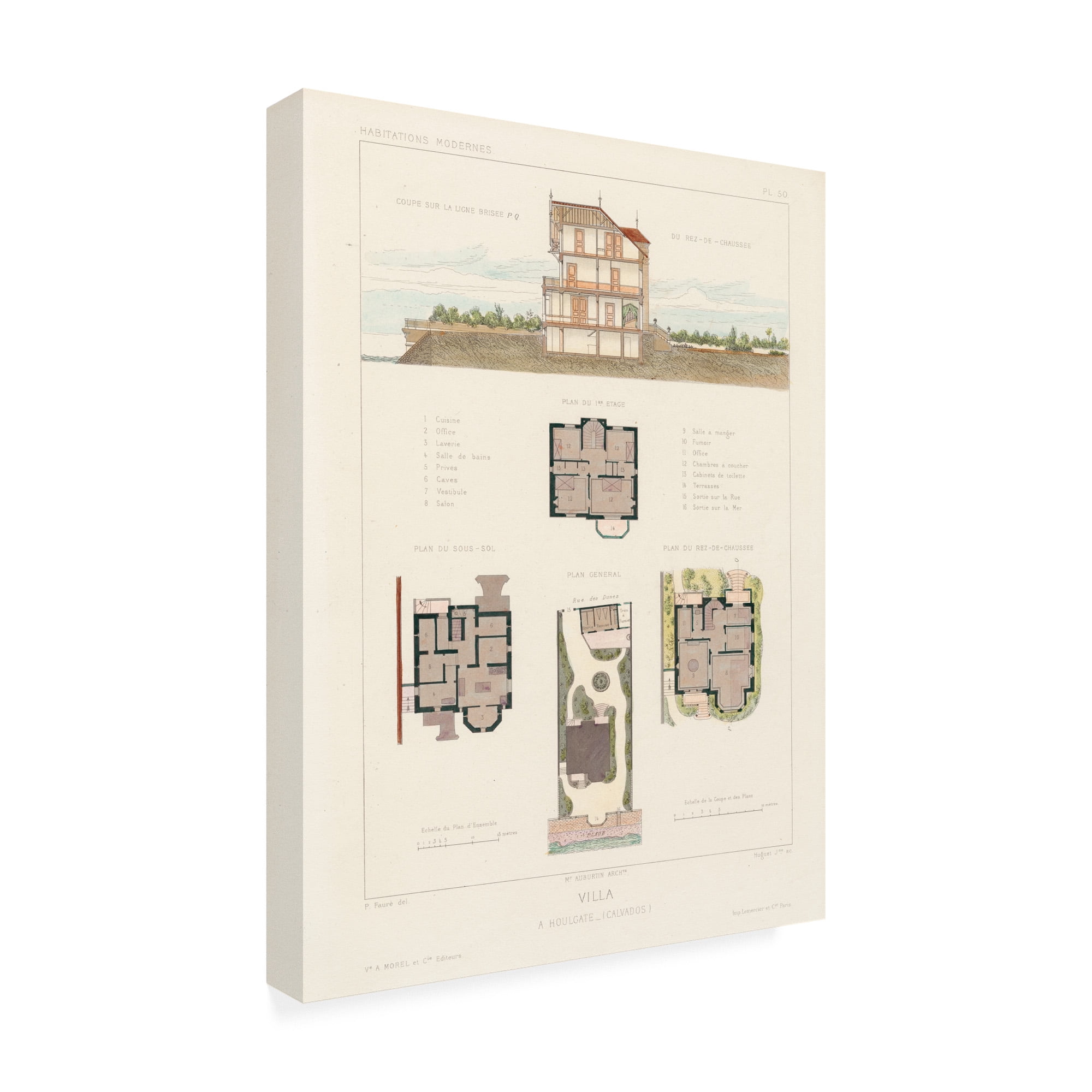 Trademark Fine Art Architecture Canvas Art ' Habitations Modernes V ' by A. Morel
