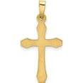 thumbnail image 5 of 14K Yellow Gold Textured And Polished Latin Cross Pendant (30 X 15) Made In United States xr1422, 5 of 6