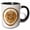 Black/White, variant on 3drose, Copper Natical Compass Illustration, 15oz Mug