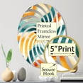 thumbnail image 3 of Designart "Reviving Waves in a Modern Way I" Midcentury Vortex Round Wall Mirror - Oval Printed Decorative Mirror - Multiple Color Options, 3 of 5