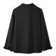 thumbnail image 3 of Camisas s Para Hombre Manga Corta Camisa suelta informal de talla grande para hombre Camisa con cuello vuelto Camisa de manga larga (Black, S), 3 of 5