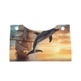 thumbnail image 4 of Lsque Sailing Dancing Dolphin Printed Long Tissue Box Cover Holder, Facial Paper Organizer Dispenser,Triangle with Bottom Belt, PVC Leather Decorative Organizer, 4 of 9