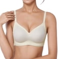 thumbnail image 2 of Womens Wireless Bras Seamless Stretch Comfort Bra Deep V Casual Everyday T Shirt Bra, 2 of 4