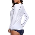 thumbnail image 5 of Women's Long Sleeve Print Rushguard UPF 50+ Tankini Swim Shirt Top, 5 of 6