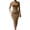 Khaki, variant on Ahuyic Womens Casual Dress,Womens Plus Size Dress,Womens Solid Color Sleeveless Summer One Shoulder Slim Dress,Coffee,XL