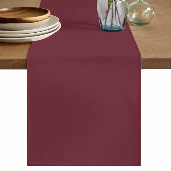 Table Runner 72 Inches Long for Kitchen Dining, Red Solid Color Dresser Scarf Farmhouse, Dining Table Decorations for Wedding/Parties, Aesthetics Contemporary Luxury 16 x 72 In