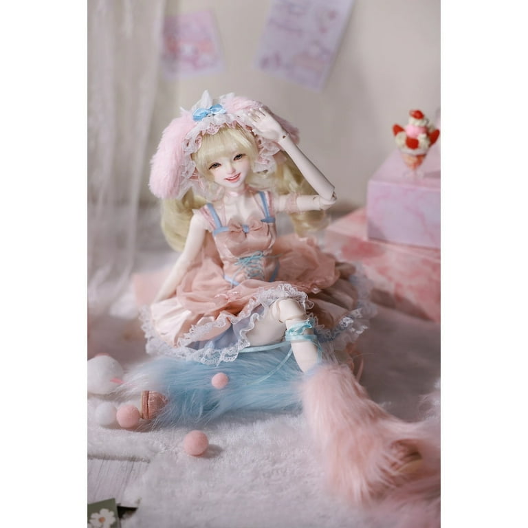 Melanie A 1/4 BJD - Romantic Pink Bunny Girl Full Set Usagi Moe W