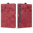 thumbnail image 6 of XYX Case for Samsung Galaxy Tab S8 Ultra 14.6 inch 2022 Release SM-X900, Cherry Blossom Cat PU Leather Folio Stand Magnetic Shockproof Protective Cover (Red), 6 of 7