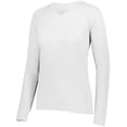 thumbnail image 3 of Augusta Sportswear 3XL Womens Attain Wicking Long Sleeve Tee White 2797, 3 of 7