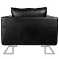 thumbnail image 2 of vidaXL Cube Armchair with Chrome Feet Black Leather, 241929, 2 of 3