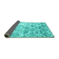 thumbnail image 2 of Ahgly Company Indoor Rectangle Abstract Turquoise Blue Contemporary Area Rugs, 2' x 3', 2 of 4