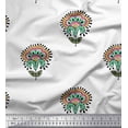 thumbnail image 1 of Soimoi Polyester Crepe Fabric Leaves & Floral Block Decor Fabric Printed Yard 52 Inch Wide, 1 of 3
