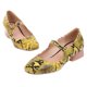thumbnail image 4 of Sandalias de verano para mujer de tacón bajo de cuero con patrón de serpiente artificial a la moda Wmkox8yii shkj742, 4 of 9