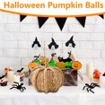 thumbnail image 5 of Hand-Woven Straw Pumpkin Decoration with Twisted Texture and Dark Wrapped Hobby, 1 Piece, Beige, for Fall and Halloween Table, 5 of 6