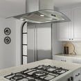 thumbnail image 4 of Streamline 30 in. Langosco Convertible Island 350 CFM Range Hood in Brushed Stainless Steel with Mesh Filters, Touchpad Control, LED Lights, 4 of 15
