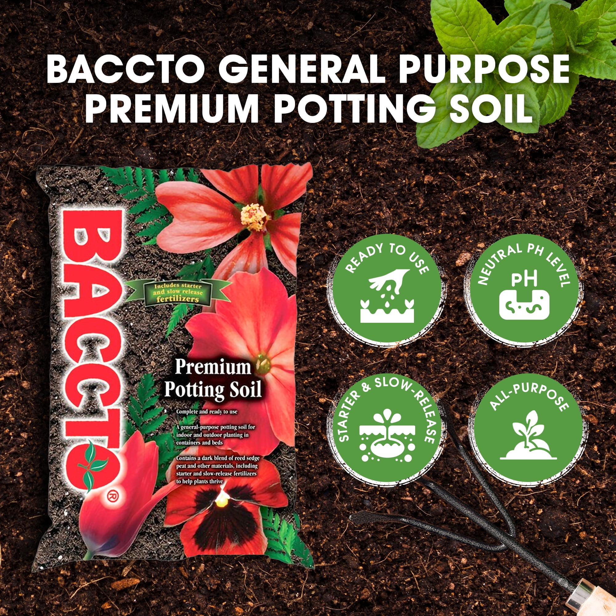 Michigan Peat All Purpose Premium Potting Soil w/Perlite, 50lbs (3 Pack)