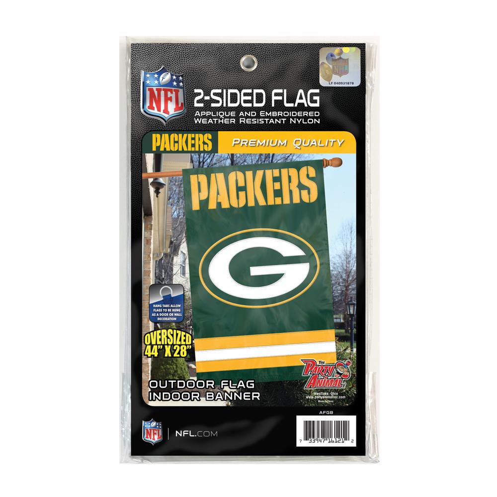 Green Bay Packers Applique Banner Flag 44" x 28" Double-sided - image 3 of 4