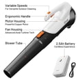 thumbnail image 6 of Litheli 20V Cordless Leaf Blower 350CFM 2-Speed Turbine Electric Blowing Leaf for Lawn, Yard, Patio, Dust & Leaves, with a 2.5Ah Portable Battery, 6 of 10