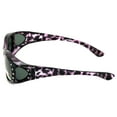 thumbnail image 2 of Womens Polarized Fit Over Glasses Sunglasses Rhinestone Rectangular Heart 60mm, 2 of 4