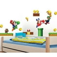 thumbnail image 4 of QUETO 2 Pack For Nintendo New Super Mario Bros Build A Scene Peel And Stick Wall Decals Room Decor Sticker Super Mario Sticker, 4 of 5