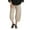 a-475Khaki99, variant on Womens Solid Color Barrel Cropped Pants With Elastic High Waist Relaxed Fit Side Pockets For Casual Daily Wear Summer Loungewear Weekend Outings Black