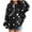 Black, variant on Oversized Sweatshirt for Girls Size 10/12 Star Print Long Sleeve Hoodies with Pocket Kids Going Out Tops 4-13Y, Light Blue, 4 Years