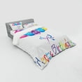 thumbnail image 3 of Ambesonne Birthday Bedding Set 3 Pcs, Balloon Bouquet Hearts, Twin, Multicolor, 3 of 3