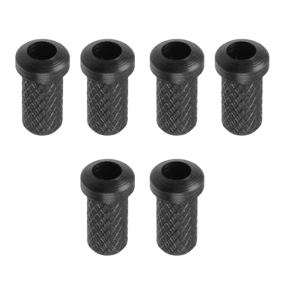 6 Piezas de Guitarra Eléctrica CUTICAT de Hierro A Través Del Cuerpo Casquillos de 9 X 5 Mm Negro
