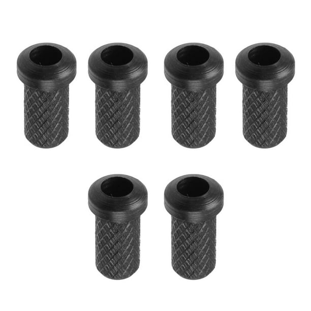 6 Piezas de Guitarra Eléctrica CUTICAT de Hierro A Través Del Cuerpo Casquillos de 9 X 5 Mm Negro
