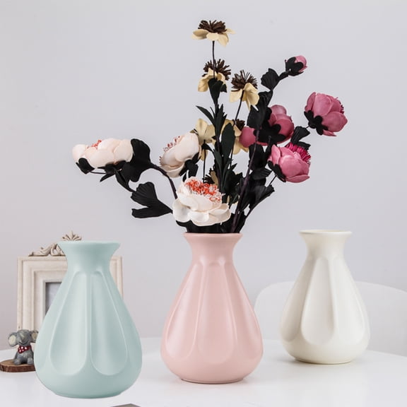 XGFHYJEH Vase, Flower Vase, Vase Decor, Plastic Vase, Spring Vase, Short Vase, Bouquet Vase, Flower Vases Clearance, Flower Vase Decor, Vase Decorations Clearances, Plastic Vase for Flowers