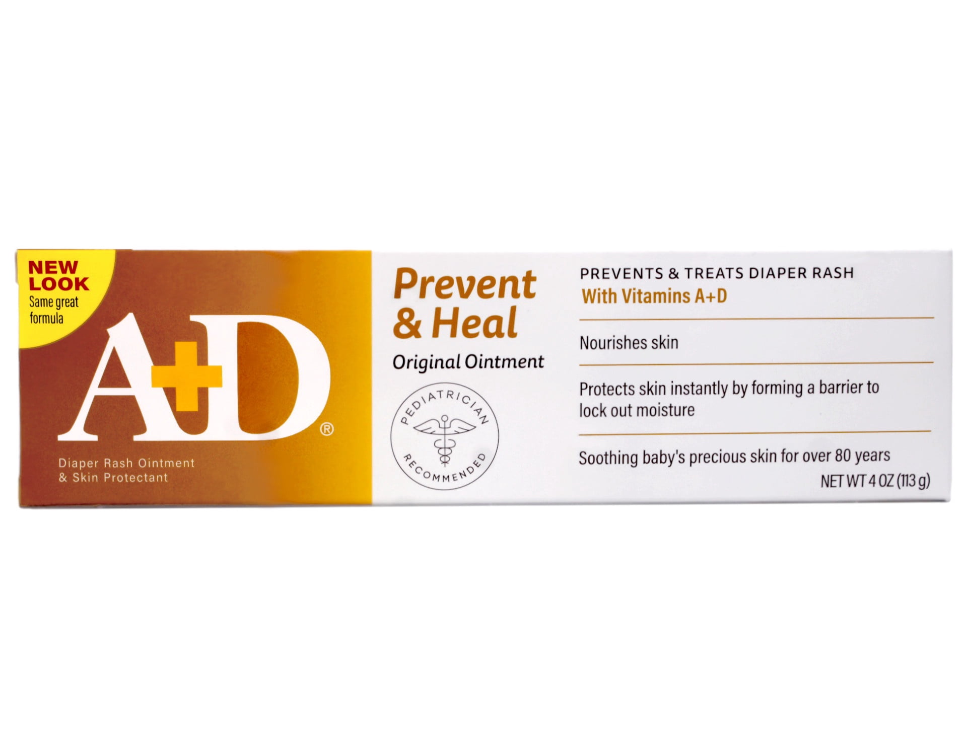 A+D Prevent + Heal Diaper Rash Ointment 4 oz, - 3 Pack