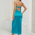 thumbnail image 4 of IROINNID Summer Dresses for Women , Wedding Guest Backless Dresses for Women with Off-The-Shouder and Sleeveless Classy Stain Summer Dresses, 4 of 7