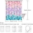thumbnail image 5 of Mermaid Shower Curtain Memaid Curtains for Girls Bathroom Mermaid Scale Shower Curtain Ocean Shower Curtain Mermaid Shower Curtain for the Bathroom Mermaid Bathroom Decor with 12 Hooks 84 Inch (72x84), 5 of 6