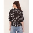thumbnail image 4 of Moomaya Printed Puff Sleeve Tops, Band Collar, Semi-Formal Tops For Women, 4 of 9