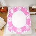 thumbnail image 5 of Manfei Cute Cartoon Flowers Twin Sheet Sets,Lovely Floral Blossom Twin Fitted Sheet,White Pink Flat Sheet For Kids,Microfiber Bedroom Decor,3 Pieces, 5 of 7