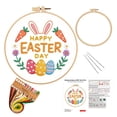 thumbnail image 1 of Easter Kit Printed And Eggs Embroidery Set For Beginners | Complete DIY Craft Thoughtful Easter Gift Spring Wall Art, 1 of 9