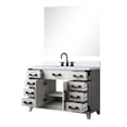 thumbnail image 2 of 48 in. W White Oak Vanity with Chrome Faucet, Carrara Marble / Comes with 46 in. Mirror, 2 of 2