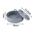 thumbnail image 5 of Pot en Silicone pour Friteuse à Air Chaud, Accessoire pour Friteuse à Air, Panier en Silicone pour Friteuse à Air, Panier en Silicone Réutilisable, pour Friteuse à Air, Micro-Ondes, Moule à Gâteau, 5 of 5