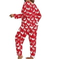 thumbnail image 5 of Lovzfmll Pajama Set for Women, Plus Size Valentine's All-Over Print Set, Long Sleeve Top and Pants, Comfortable Home Loungewear Red, XL, 5 of 7