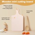 thumbnail image 6 of 6 Pieces Christmas Mini Wooden Cutting Board with Handle Unfinished Wood Paddle Rectangle Chopping Tray Cutouts, 6 of 10