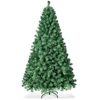 WHAT WE WANT _ 木製Xmas tree 7.5 ft. Feel Real® Artificial Platform Slim Christmas Tree, Green