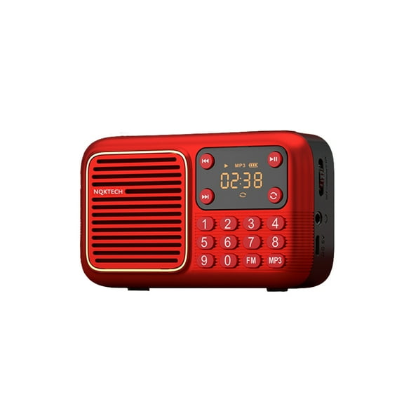 NQKTECH Radios, Portable Bluetooth Radio, FM AM Shortwave Radios with Sleep Timer and Preset Function, Rechargeable Digital Recorder